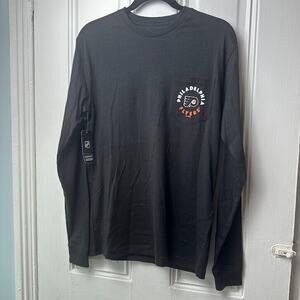 Philadelphia Flyers Shirt Womens Small Black NHL Long Sleeve Crew Neck NWT